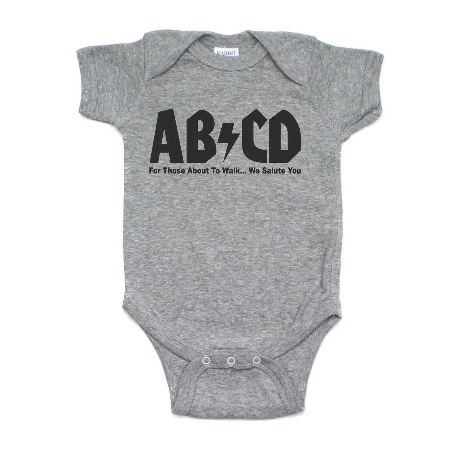 AB/CD Rock & Roll 100% Cotton Short Sleeve Unisex Baby Bodysuit One Piece
