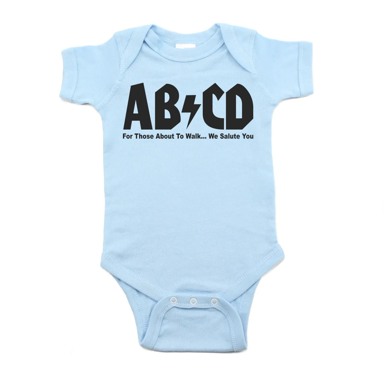 AB/CD Rock & Roll 100% Cotton Short Sleeve Unisex Baby Bodysuit One Piece