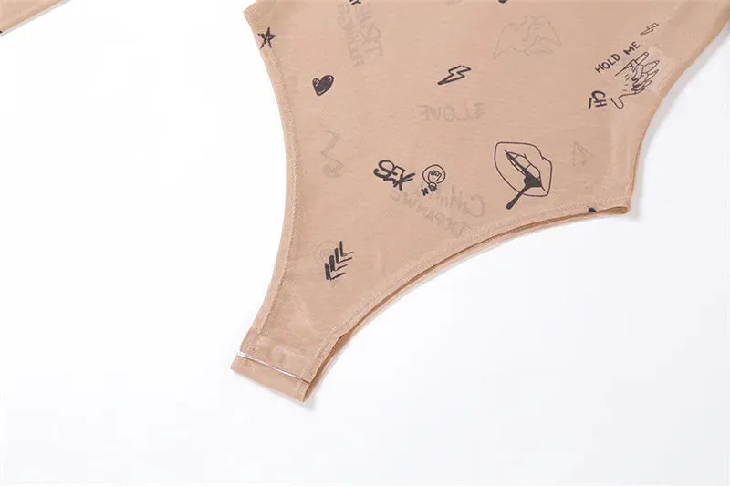 Aeris Tattoo Symbols Tissue Bodysuit