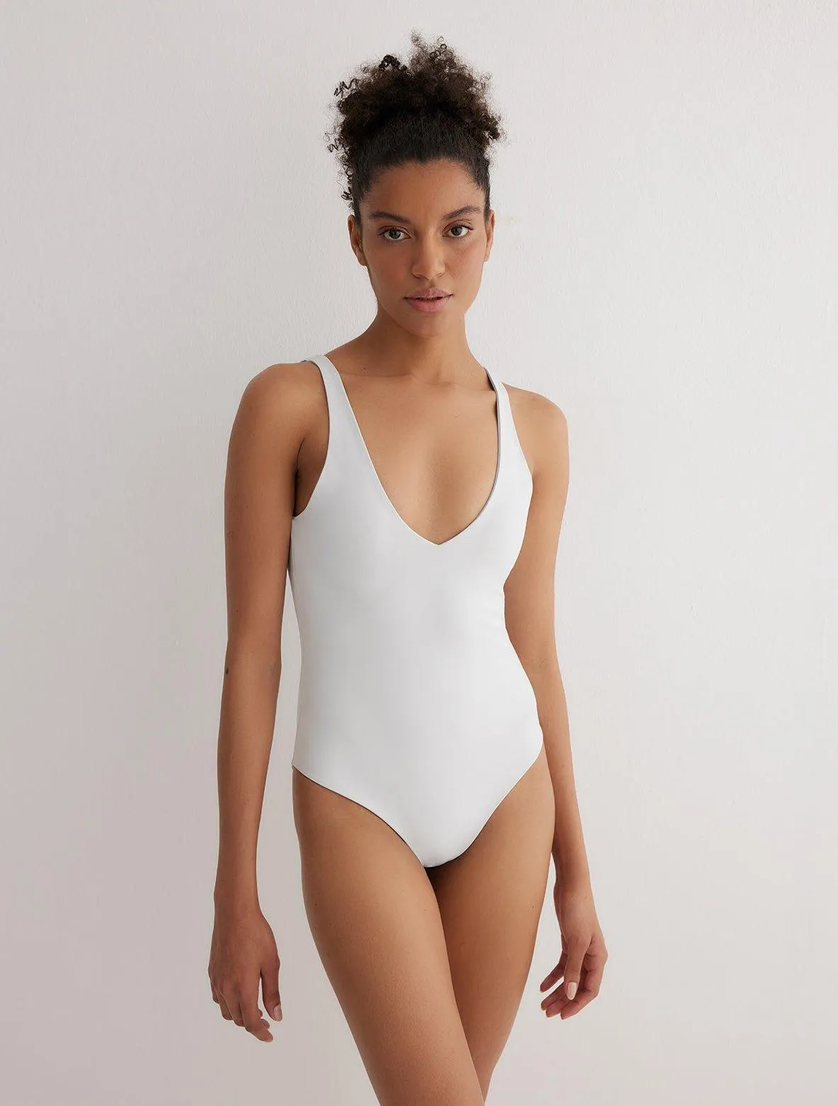 Agneta Grey/White Reversible Bodysuit