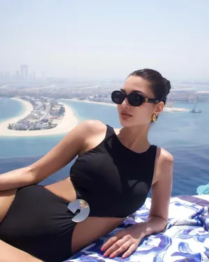ALICE ABDEL AZIZ - HONORA BLACK SWIMSUIT