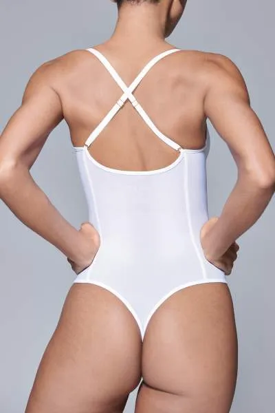 All Mesh Shape Thong Bodysuit