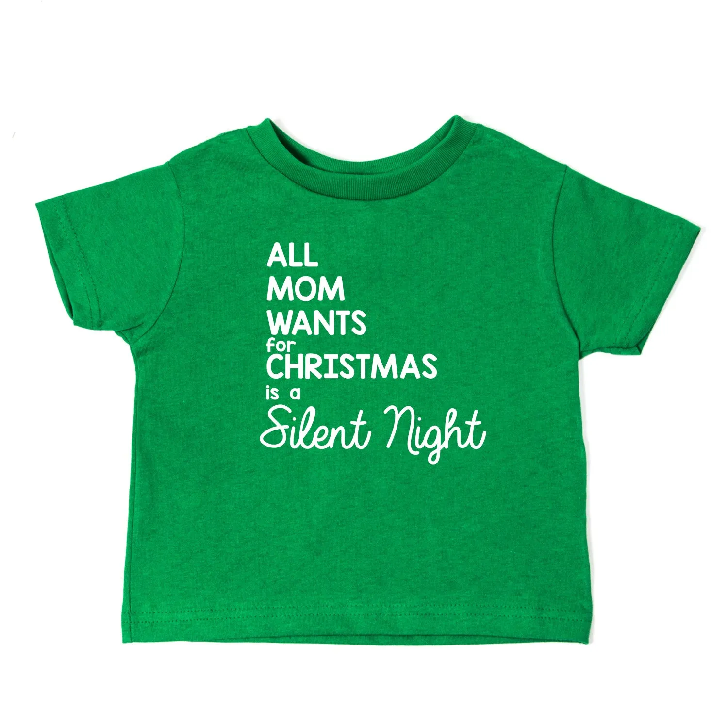 All Mom Wants for Christmas Is A Silent Night Long Sleeve Baby Infant Bodysuit
