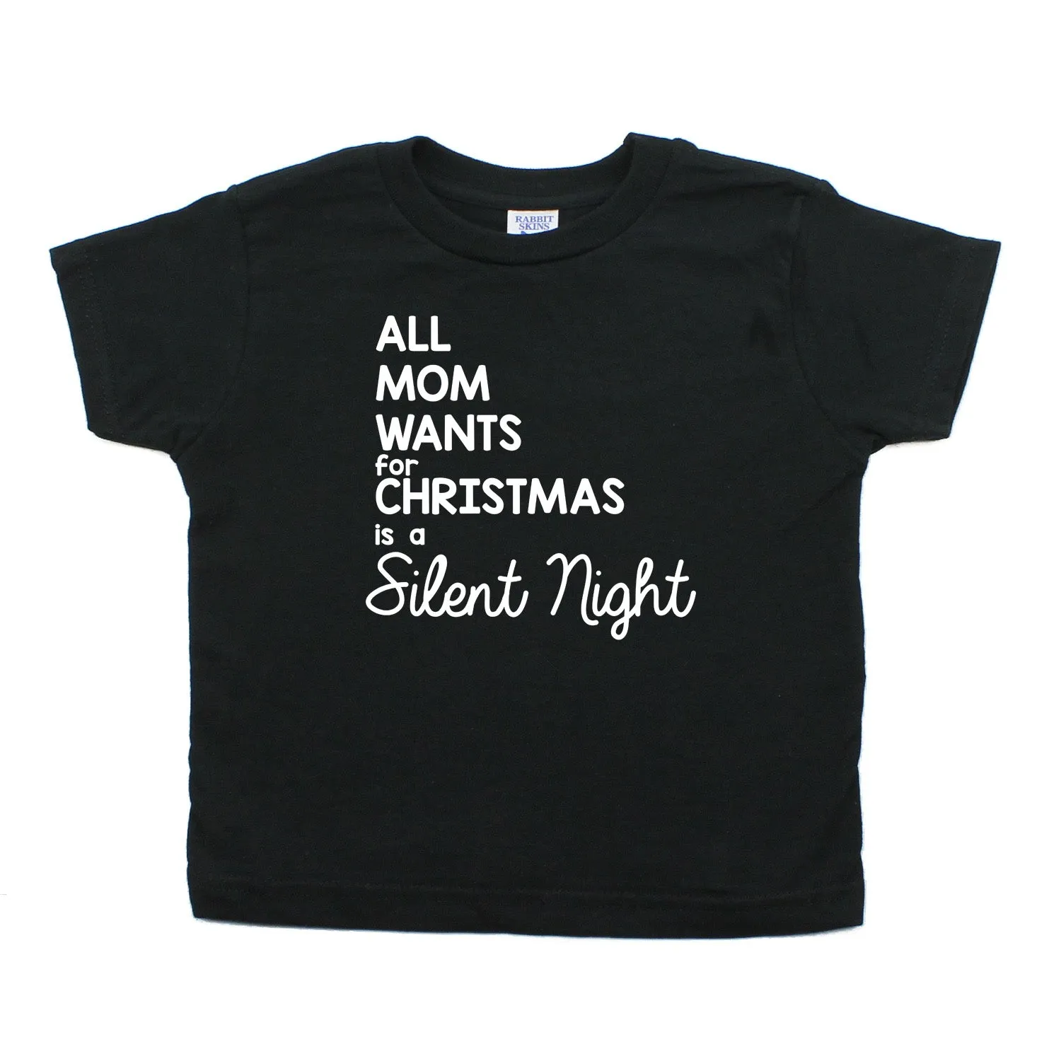 All Mom Wants for Christmas Is A Silent Night Long Sleeve Baby Infant Bodysuit