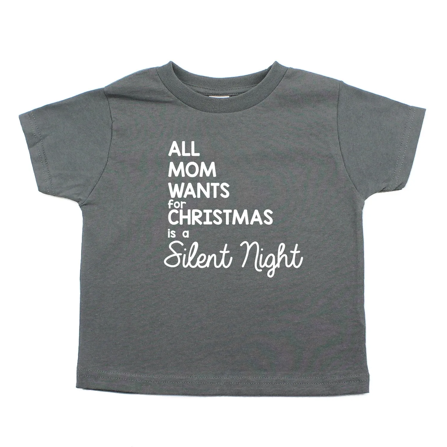 All Mom Wants for Christmas Is A Silent Night Long Sleeve Baby Infant Bodysuit
