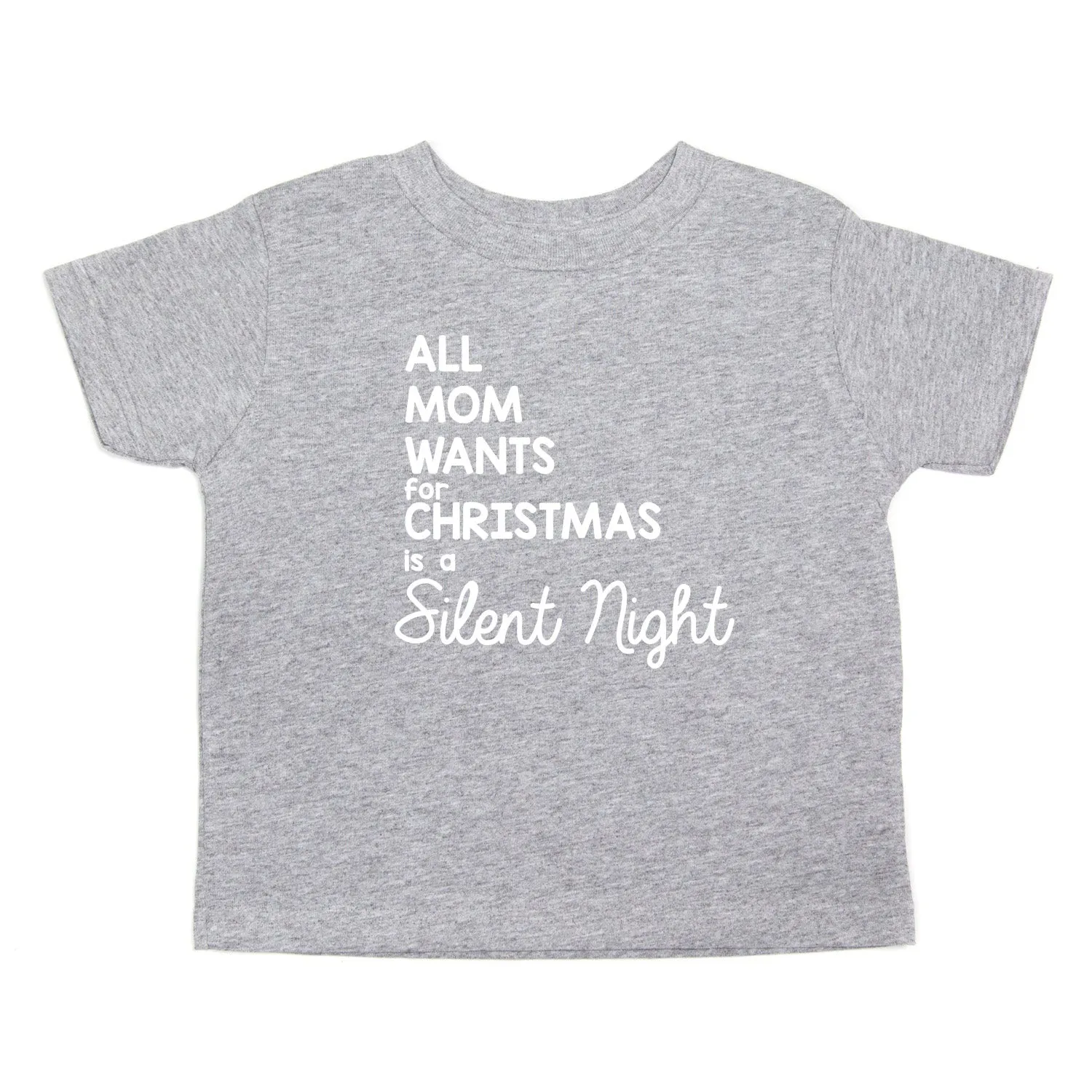 All Mom Wants for Christmas Is A Silent Night Long Sleeve Baby Infant Bodysuit