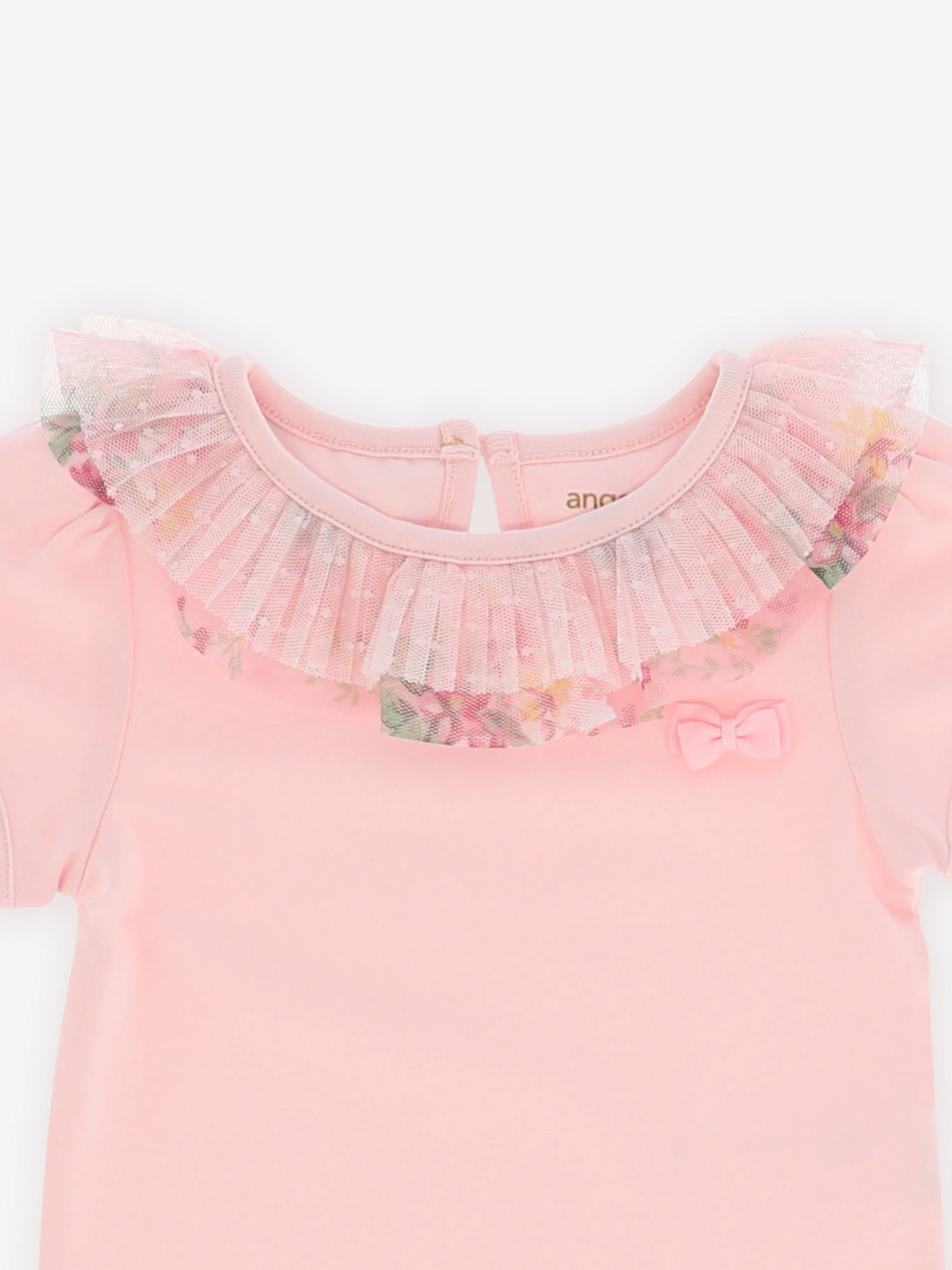 Angels Face Baby Girls Alexis Floral Bodysuit in Pink