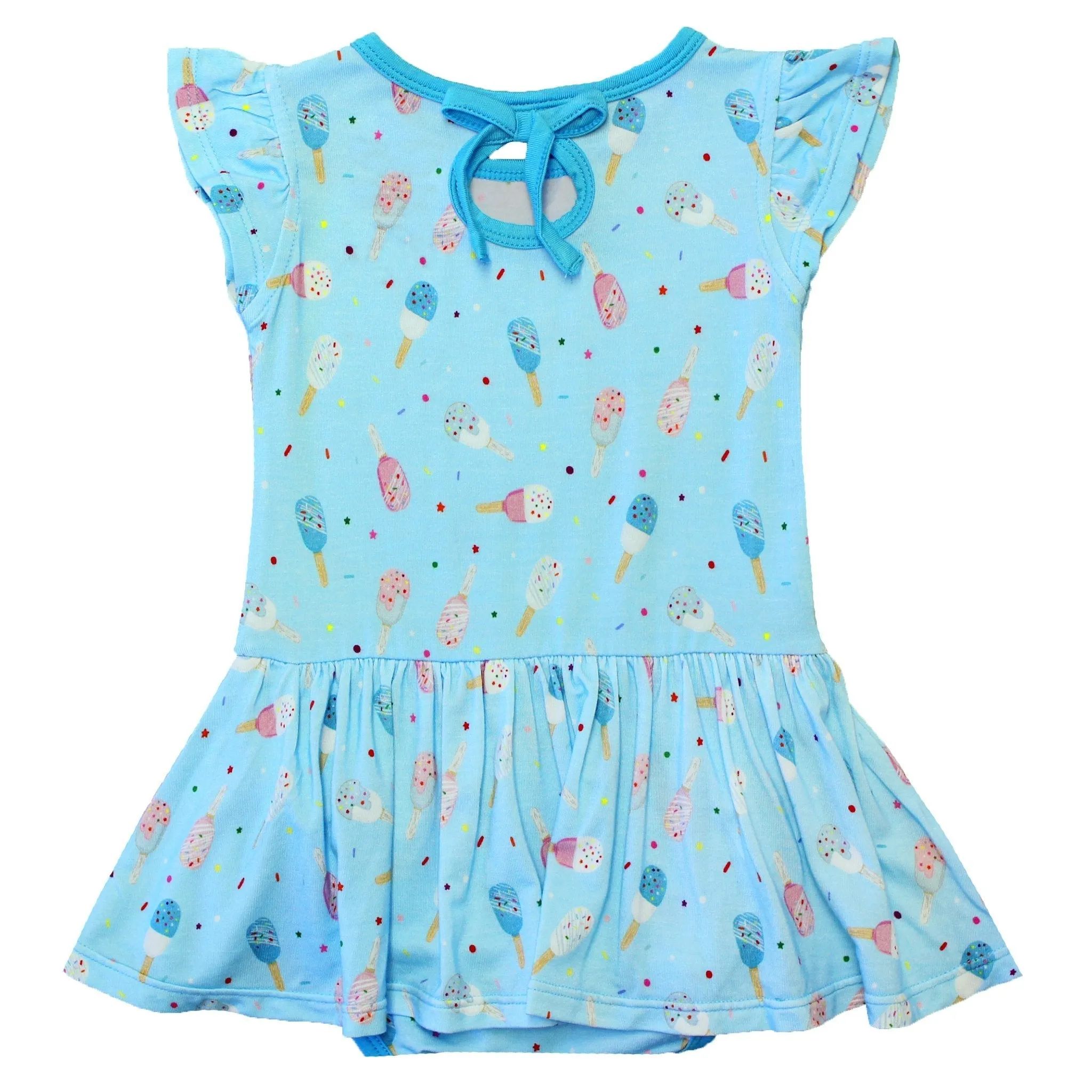 Aqua Popsicles Twirling Bodysuit Dress (3m-24m)