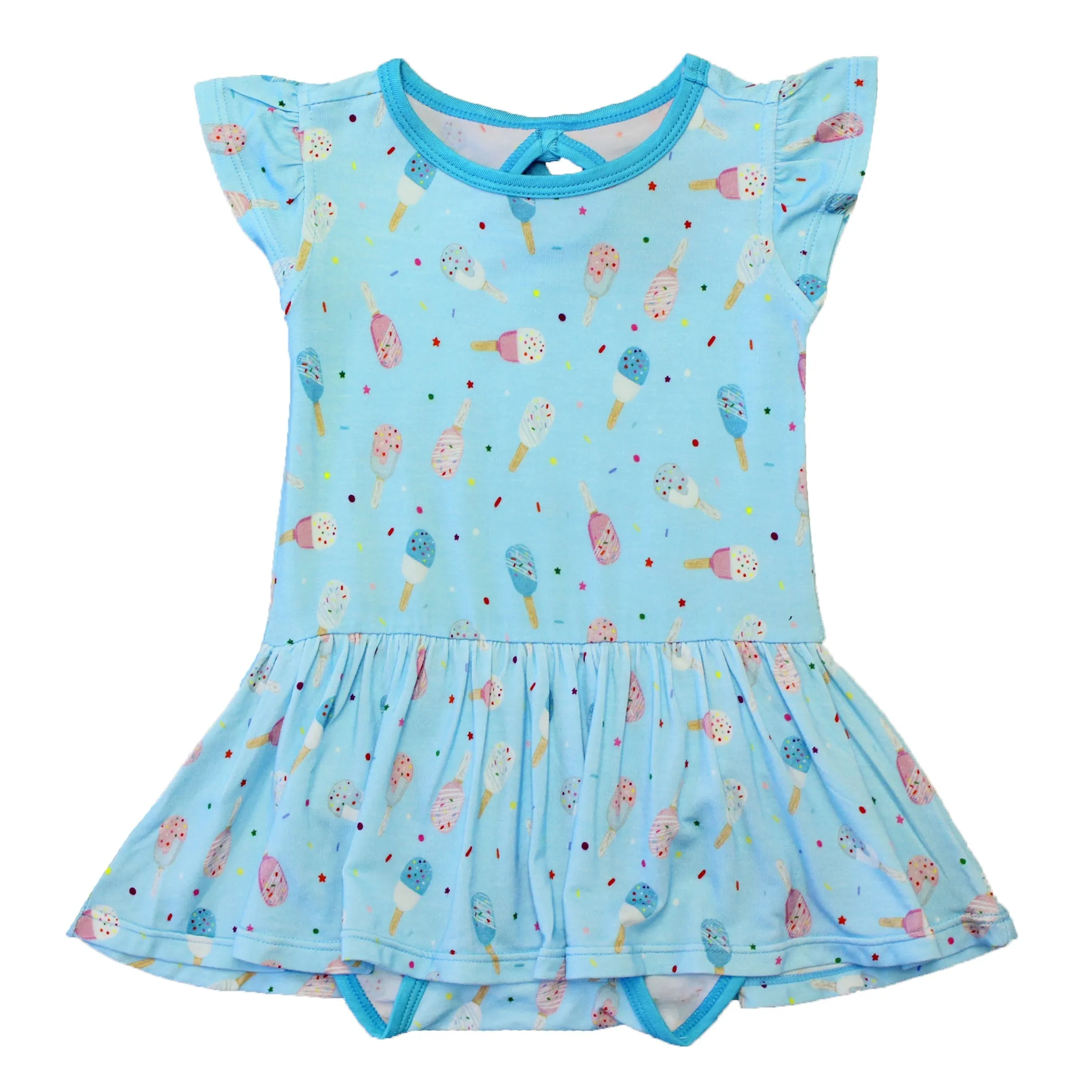 Aqua Popsicles Twirling Bodysuit Dress (3m-24m)