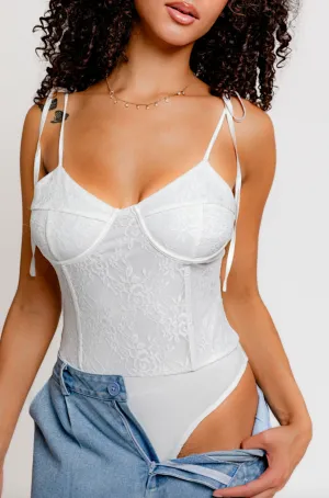 ariana tie up detail bodysuit