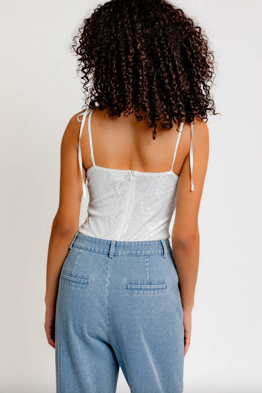 ariana tie up detail bodysuit