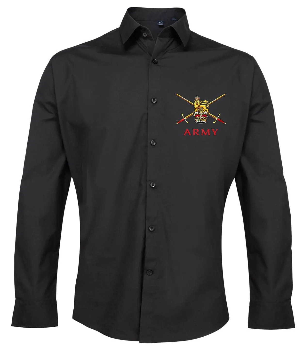 ARMED FORCES ARMY NAVY RAF Embroidered Long Sleeve Oxford Shirt