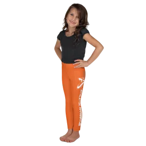 Athletic Apparatus Orange White logo Kid's Leggings