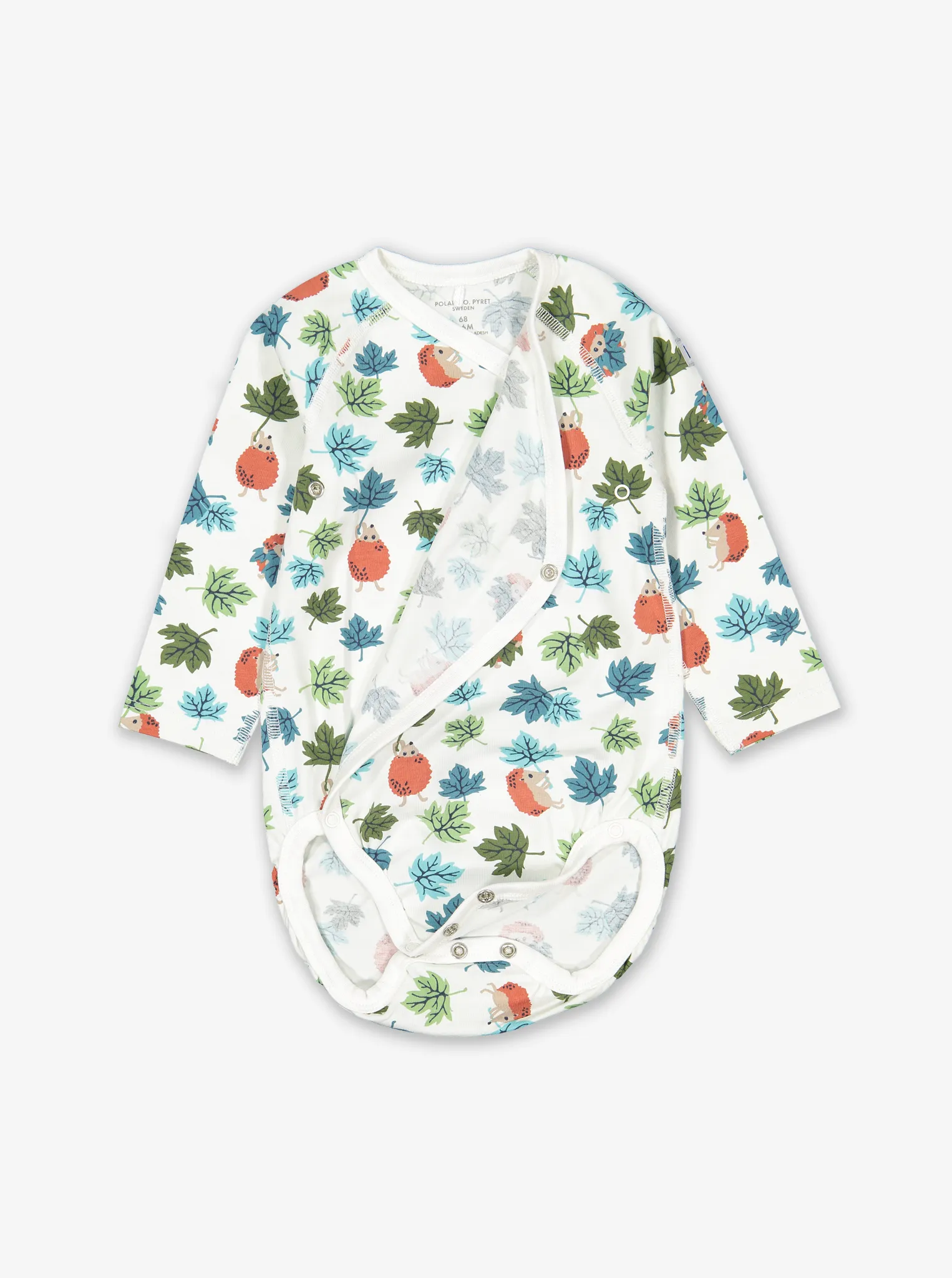 Autumn Hedgehog Wraparound Baby Bodysuit