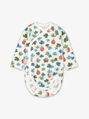 Autumn Hedgehog Wraparound Baby Bodysuit