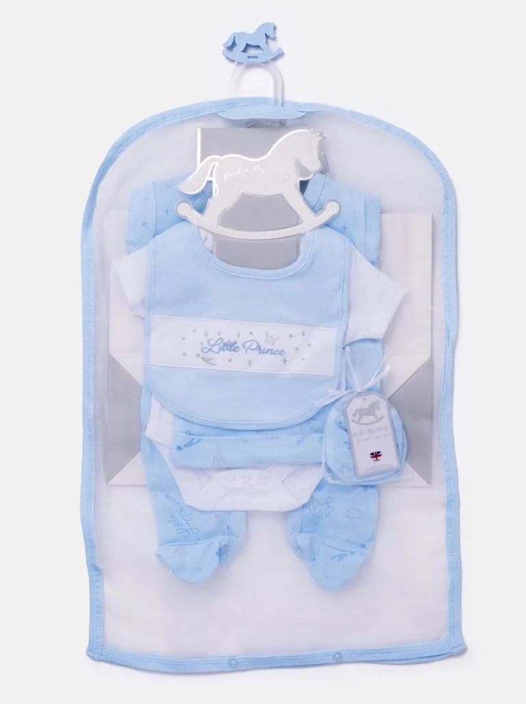 Baby Boy "Little Prince" Watch Me Grow 5-piece Set - Blue