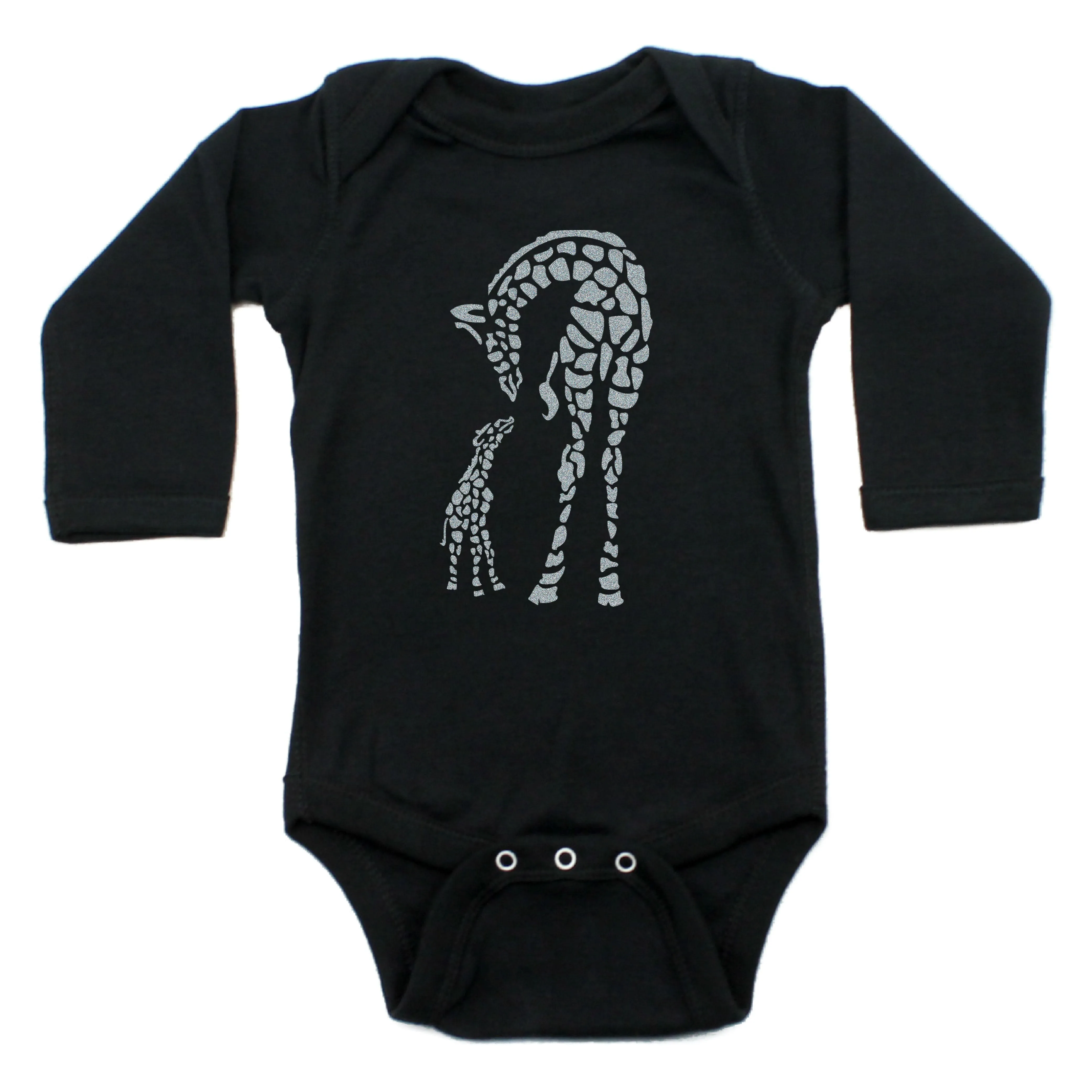 Baby Giraffe and Mommy Long Sleeve Bodysuit