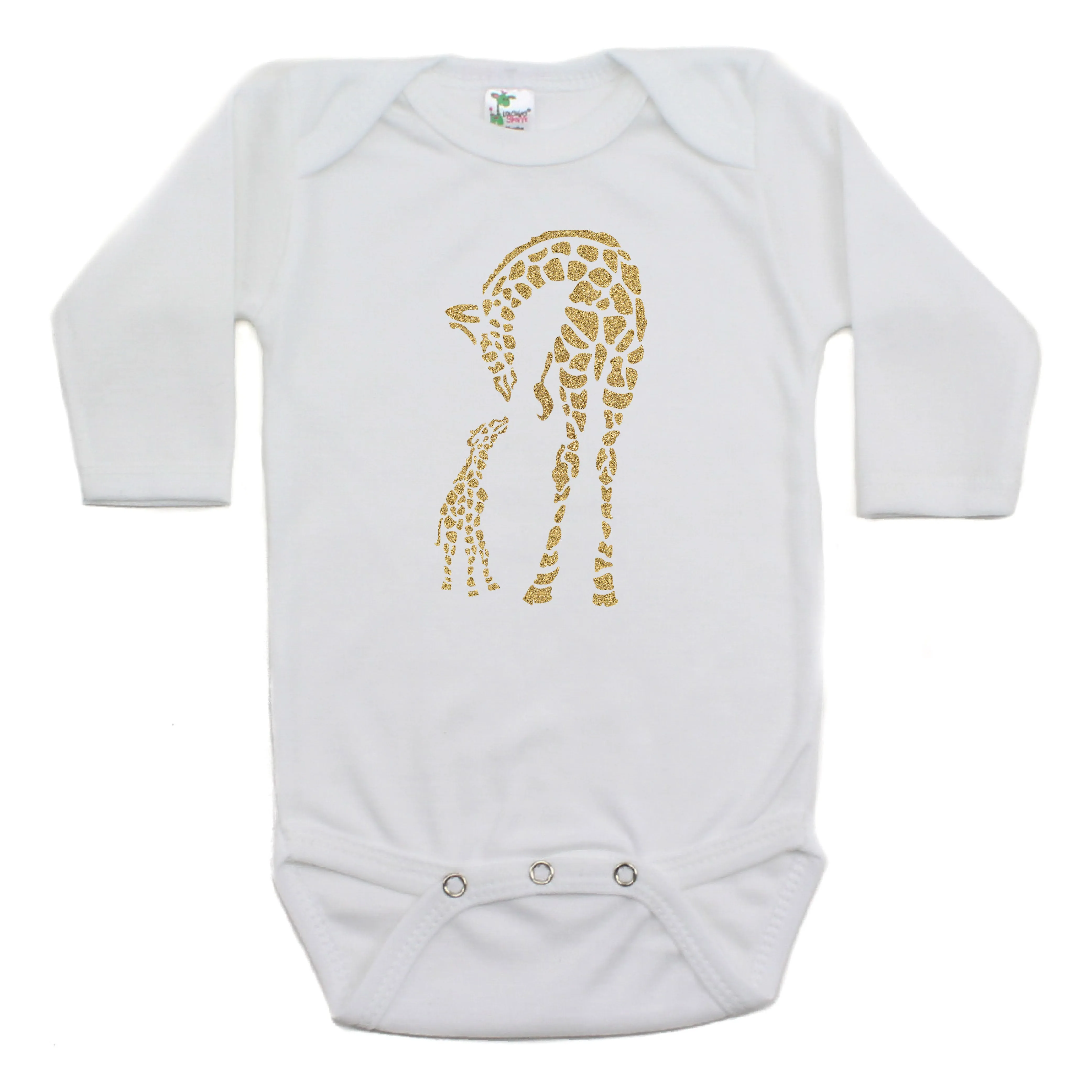 Baby Giraffe and Mommy Long Sleeve Bodysuit