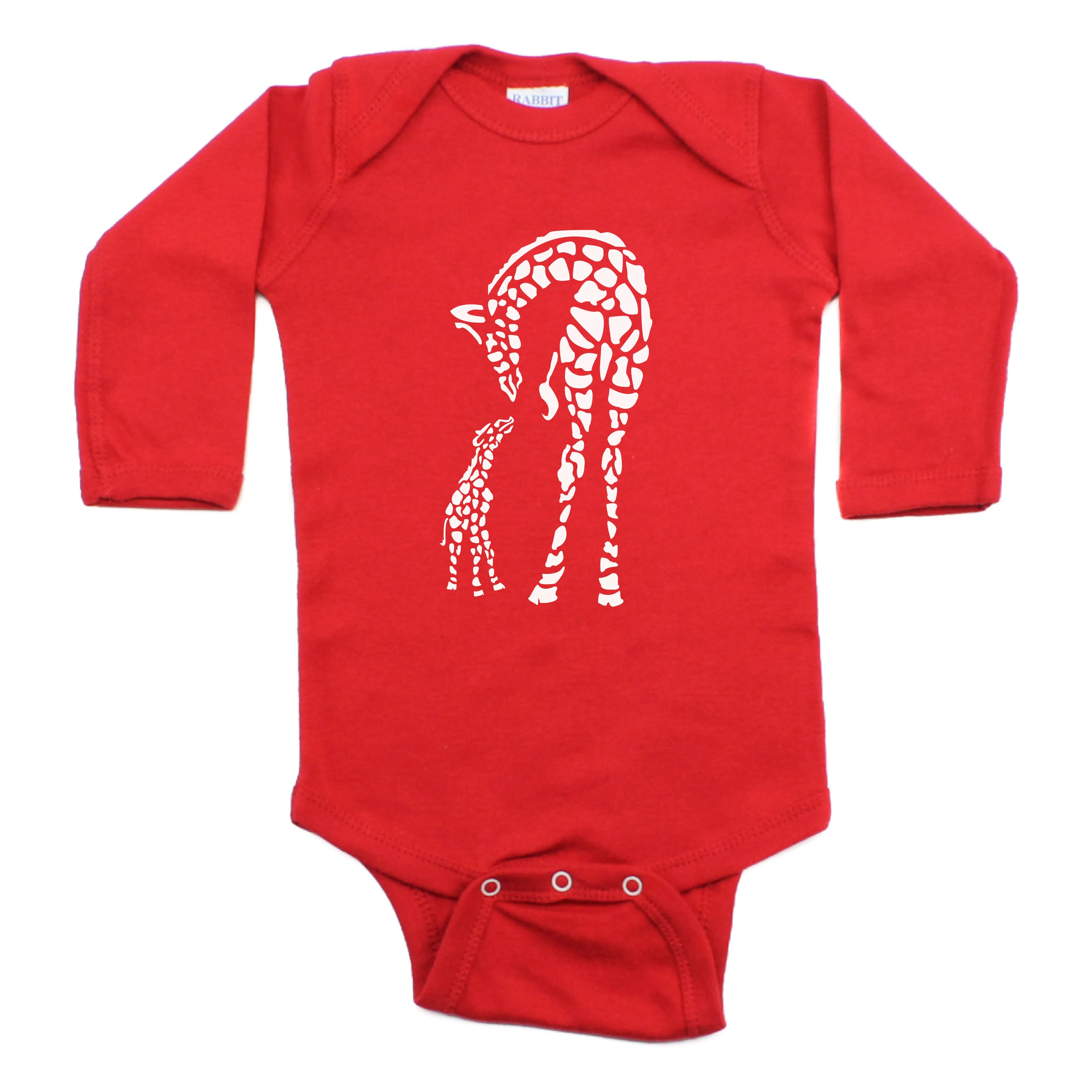 Baby Giraffe and Mommy Long Sleeve Bodysuit
