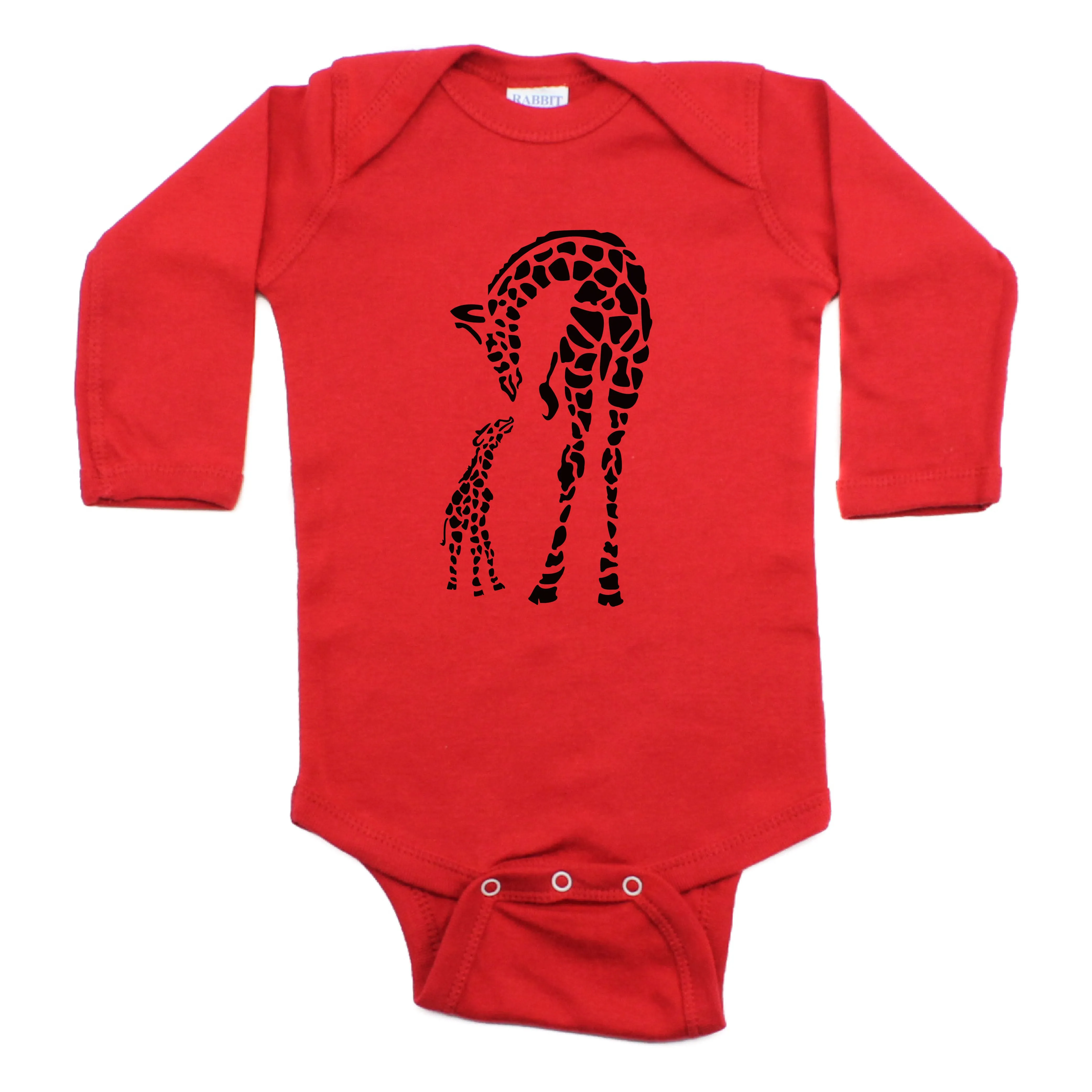 Baby Giraffe and Mommy Long Sleeve Bodysuit