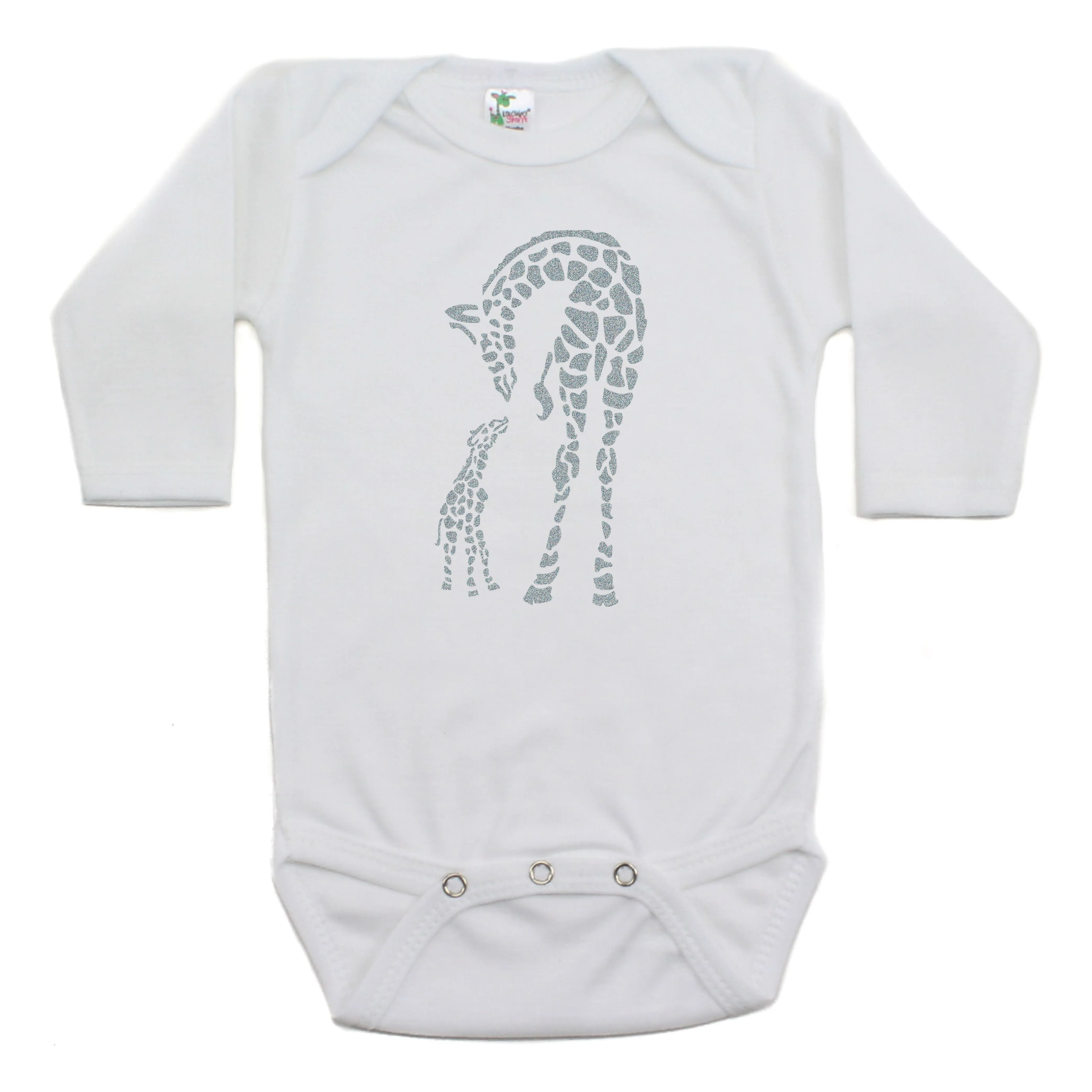 Baby Giraffe and Mommy Long Sleeve Bodysuit