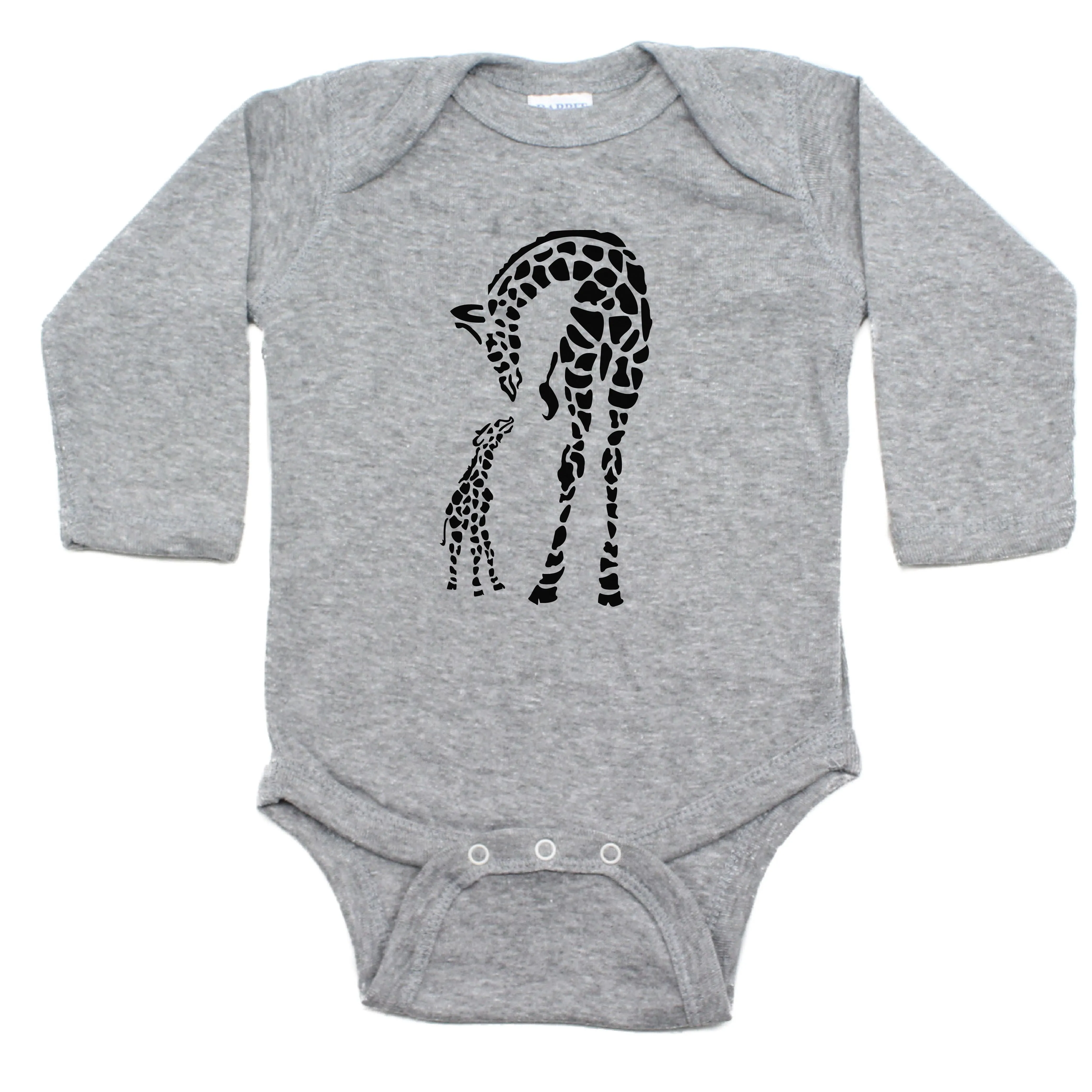 Baby Giraffe and Mommy Long Sleeve Bodysuit