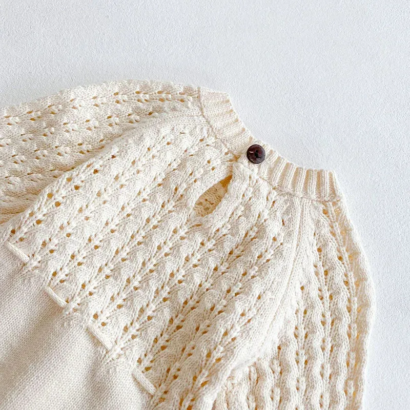 Baby Girls Knitted Long Sleeve Romper