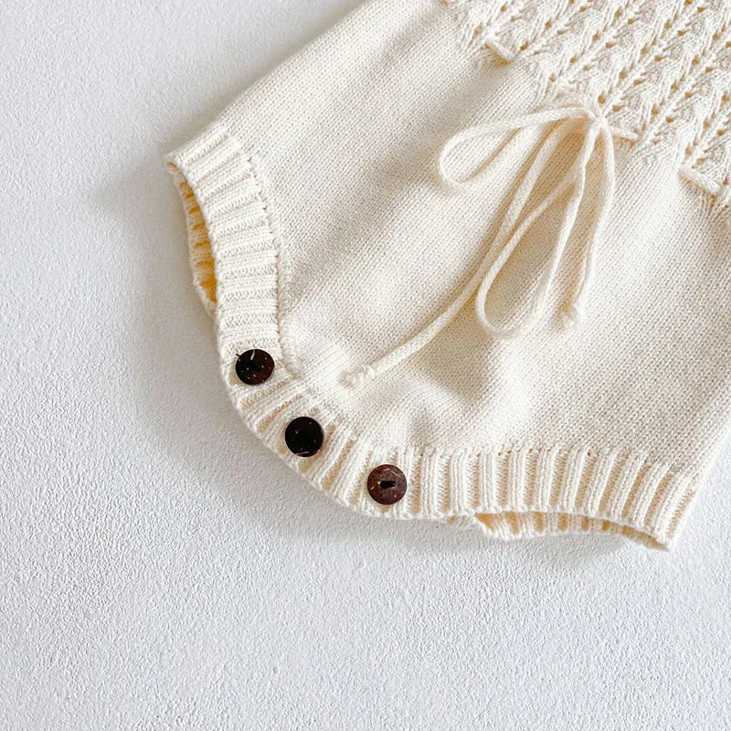 Baby Girls Knitted Long Sleeve Romper