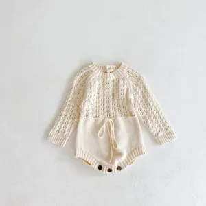 Baby Girls Knitted Long Sleeve Romper