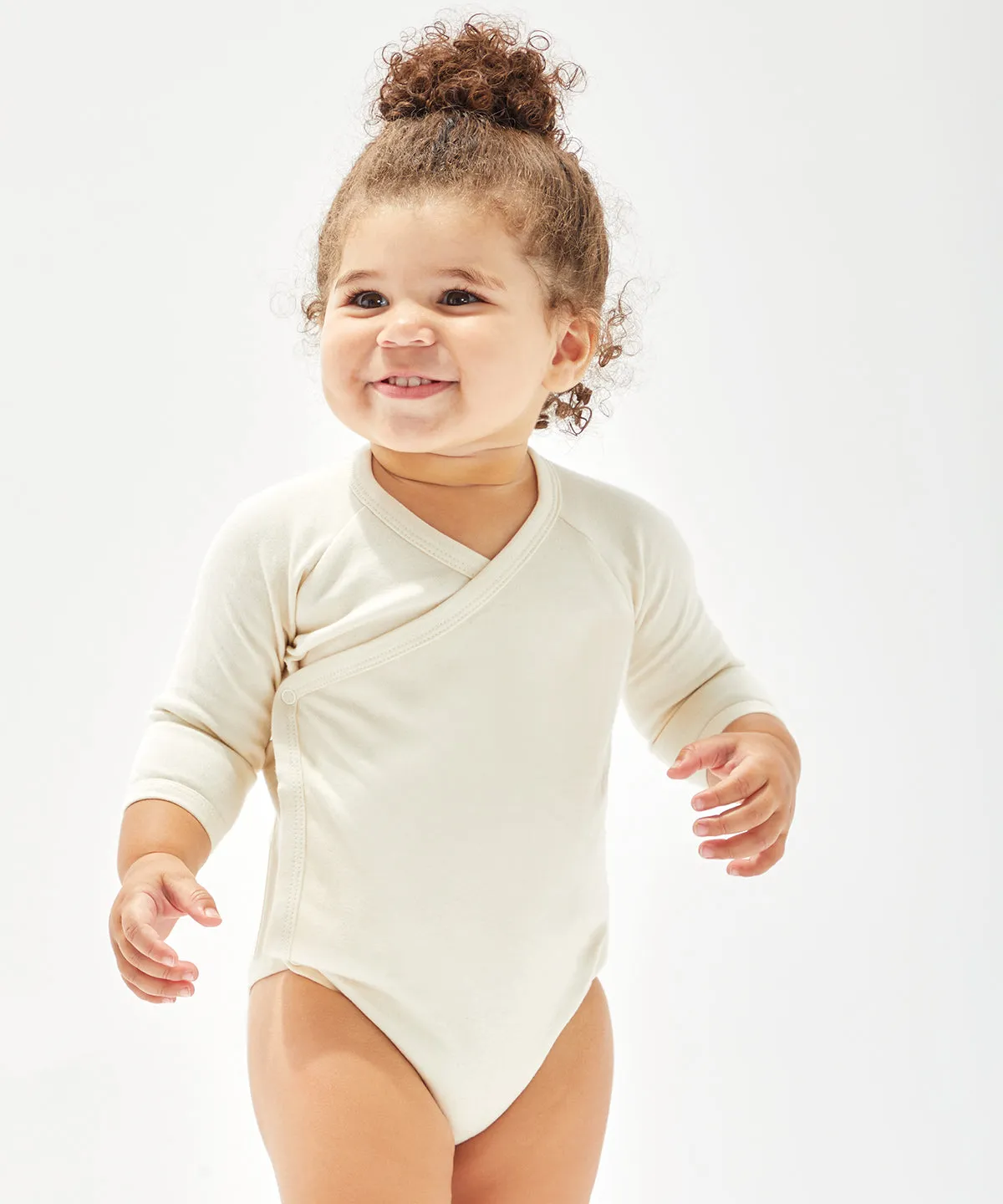 Baby long sleeve kimono bodysuit | Nautical Navy