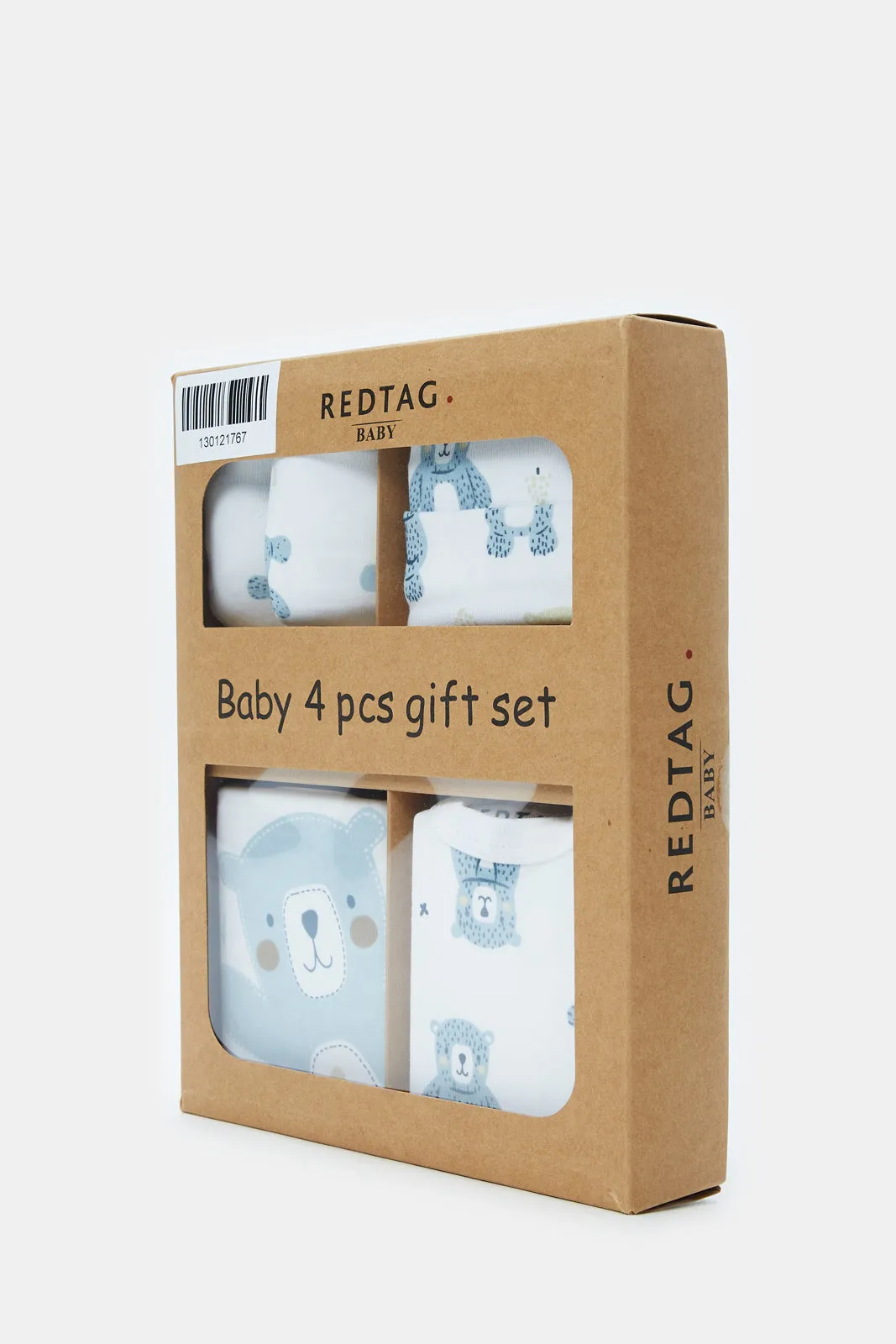 Baby White Printed  Gift Set (5 Piece)