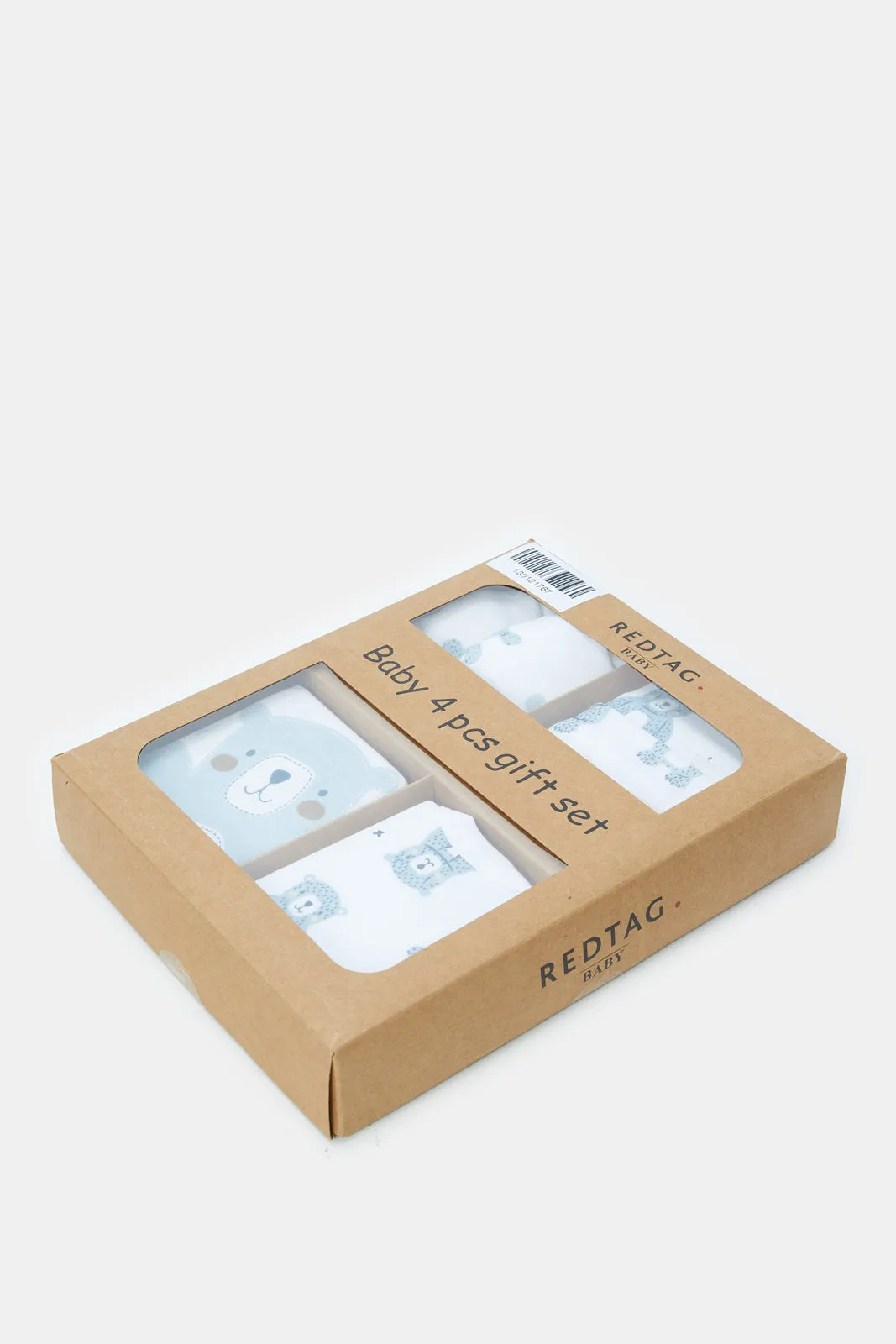 Baby White Printed  Gift Set (5 Piece)
