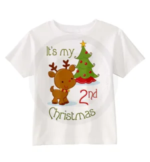 Baby's 2nd Christmas Shirt - Second Christmas t-shirt - Christmas outfit for baby - 10032012b