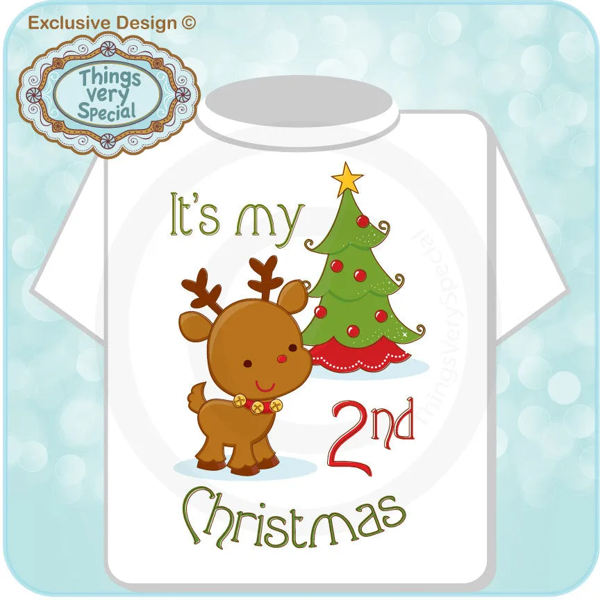 Baby's 2nd Christmas Shirt - Second Christmas t-shirt - Christmas outfit for baby - 10032012b