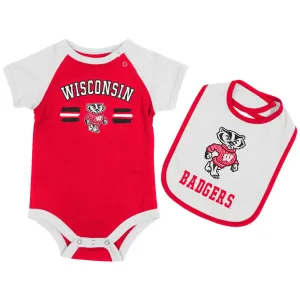 Badgers Baby Bodysuit with Bib