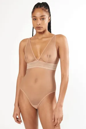 Bare Soft Cup Bodysuit in Powder, Size XS (UK 6)