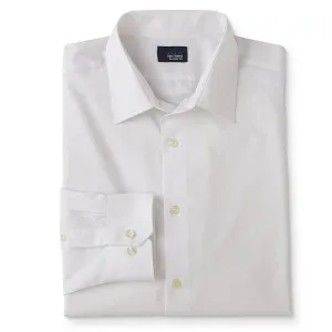 Basic Editions Men's Classic Fit Button-Front Dress Shirt White