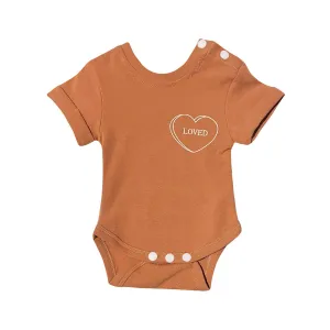Bencer & Hazelnut Short Sleeve Bodysuit - Candy Loved - Rust 00000