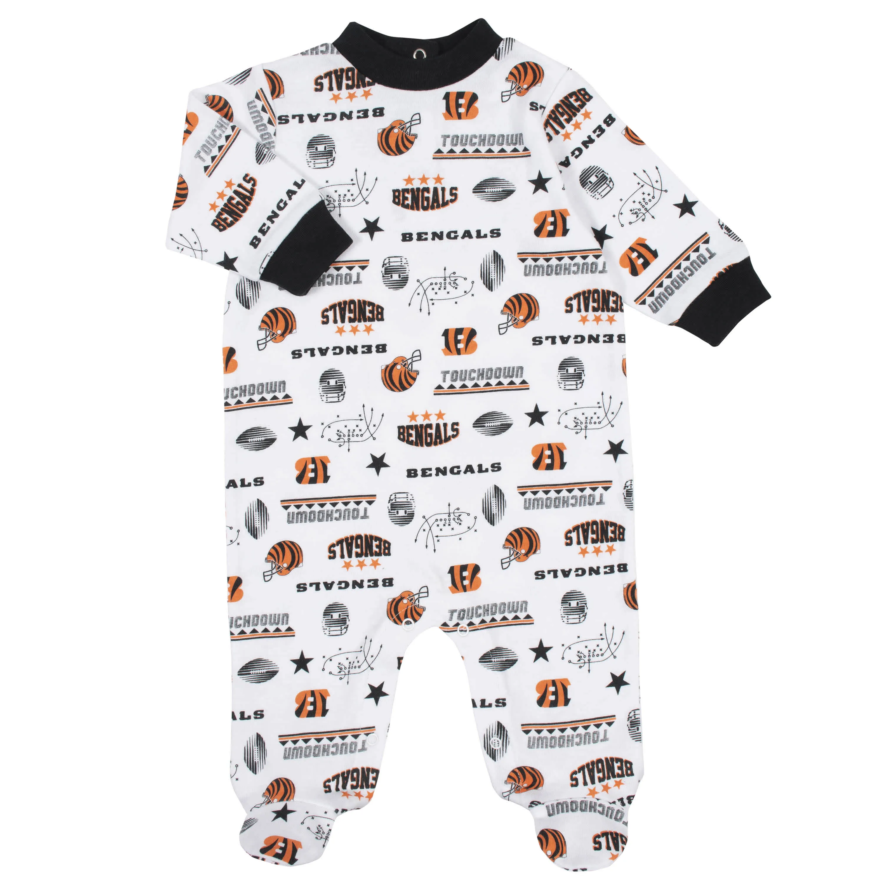 Bengals Baby Boys 3-Piece Bodysuit, Sleep 'N Play, and Cap Set