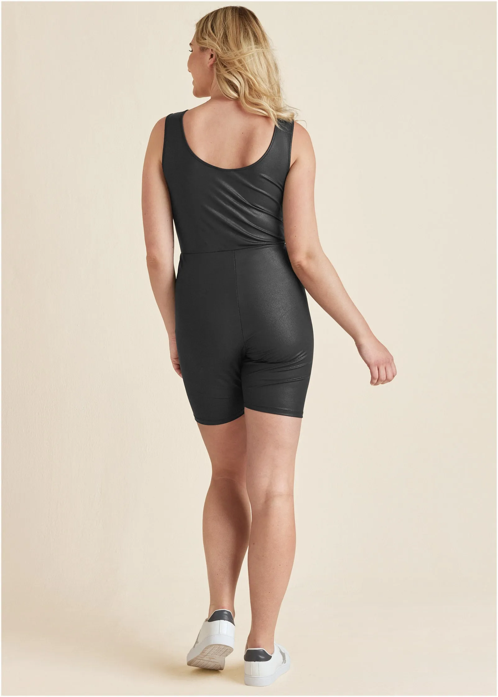 Bike Shorts Bodysuit - Black