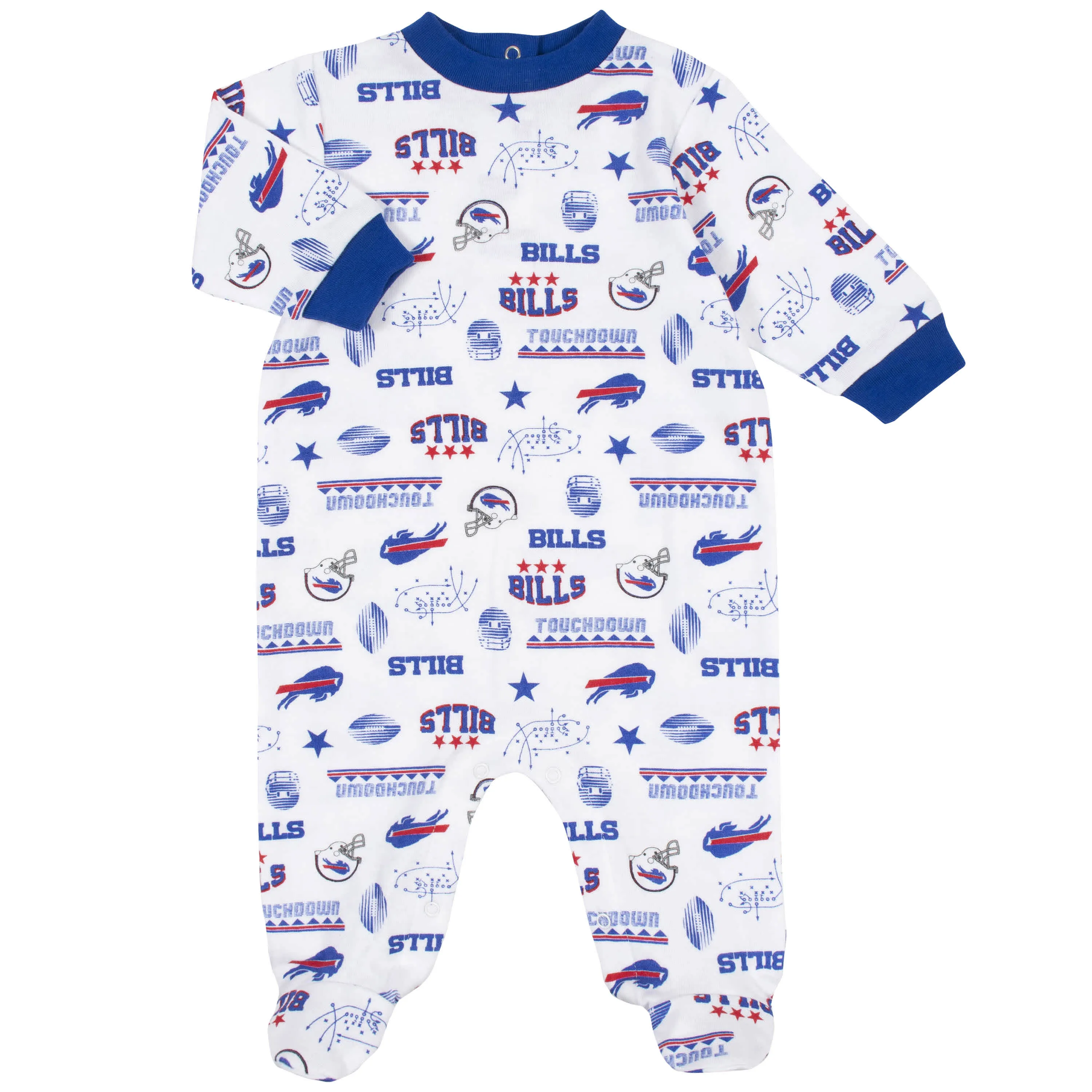 Bills Baby Boys 3-Piece Bodysuit, Sleep 'N Play, and Cap Set
