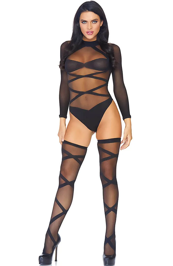 Black bodysuit & thigh highs - Shape Me