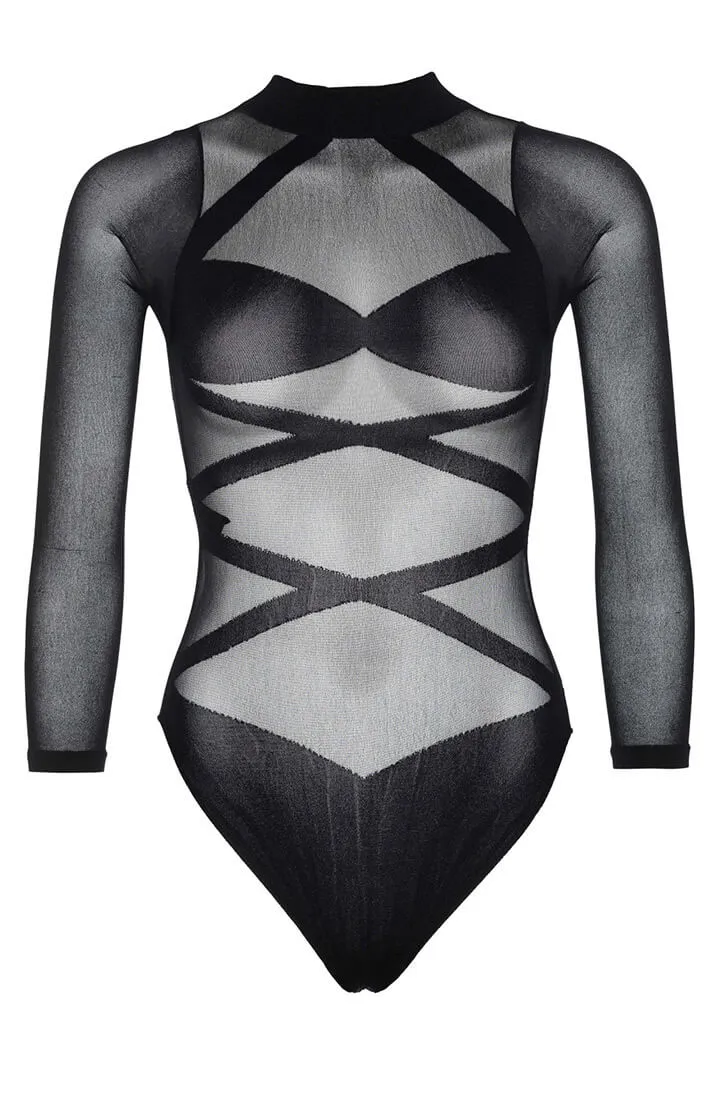 Black bodysuit & thigh highs - Shape Me