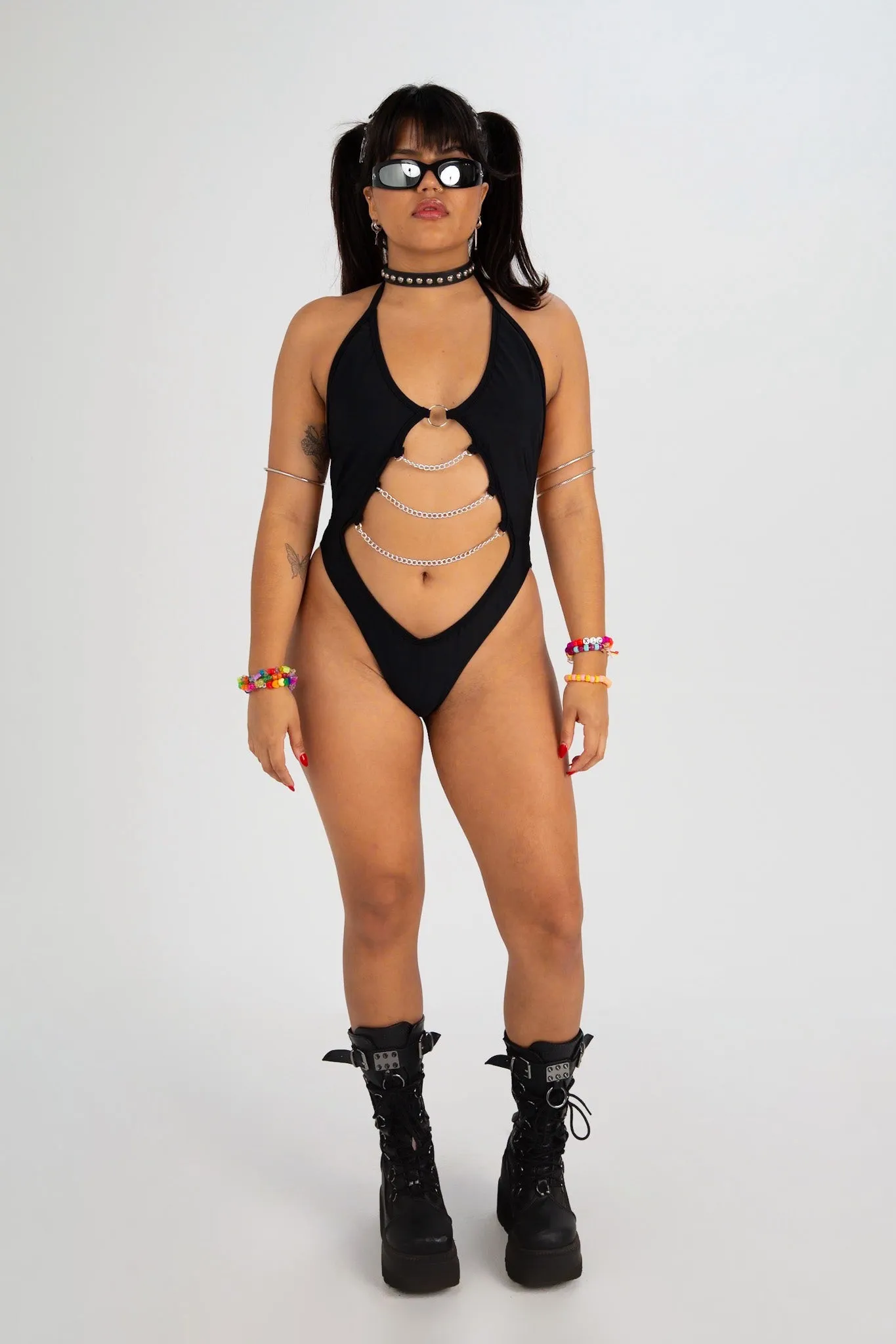 Black Chained Bodysuit