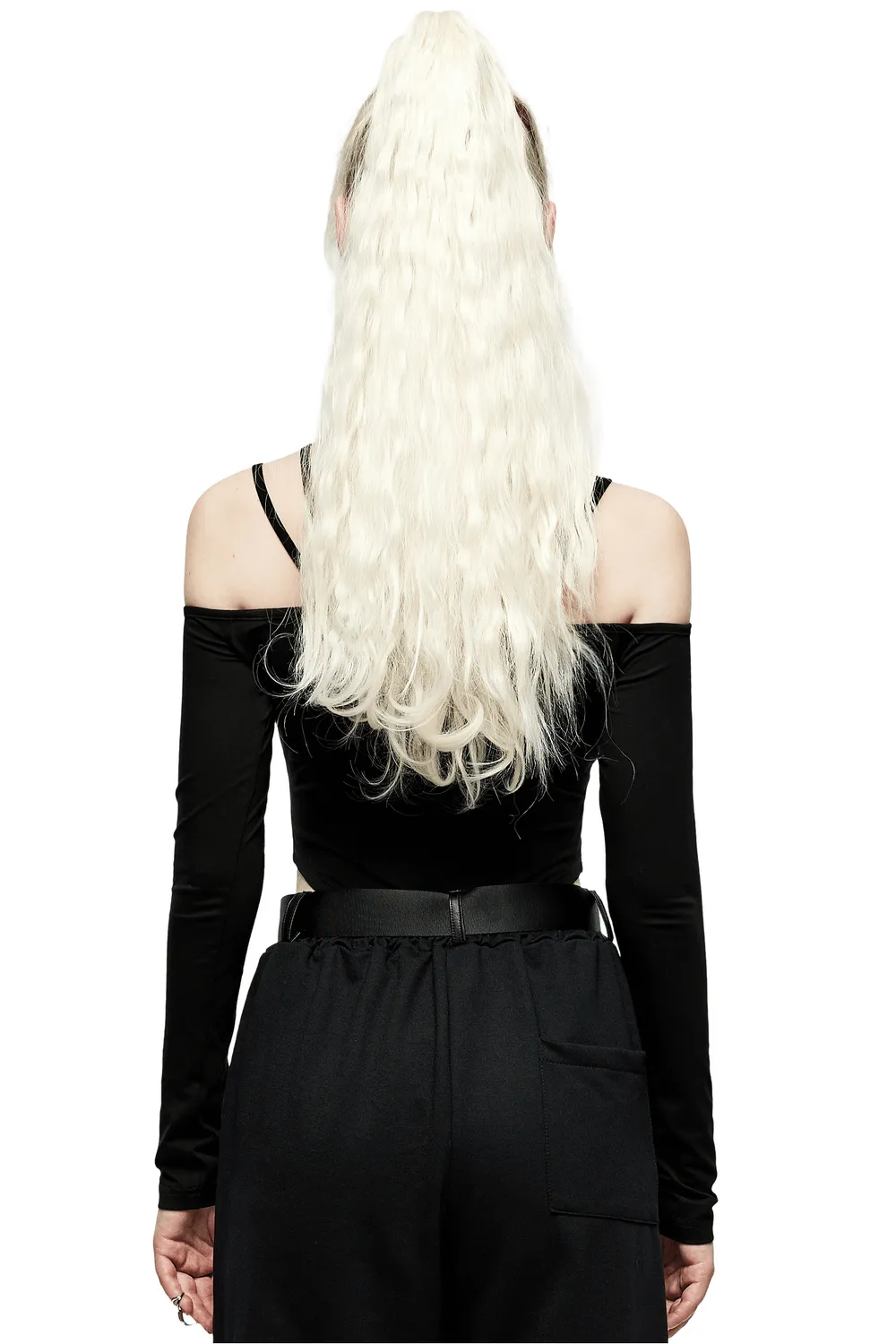 Black Choker Neck Asymmetric Long Sleeves Bodysuit