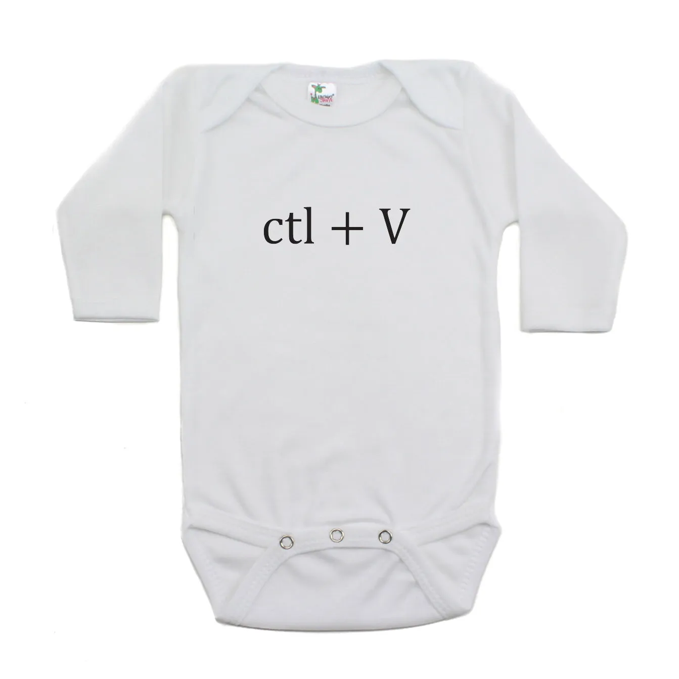 Black Copy (Ctl   C) / Paste (Ctl   V) Twin Set Long Sleeve Baby Infant Bodysuits