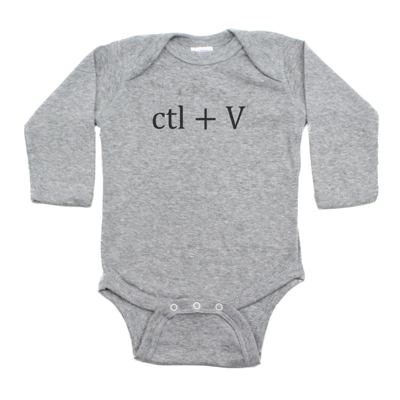 Black Copy (Ctl   C) / Paste (Ctl   V) Twin Set Long Sleeve Baby Infant Bodysuits