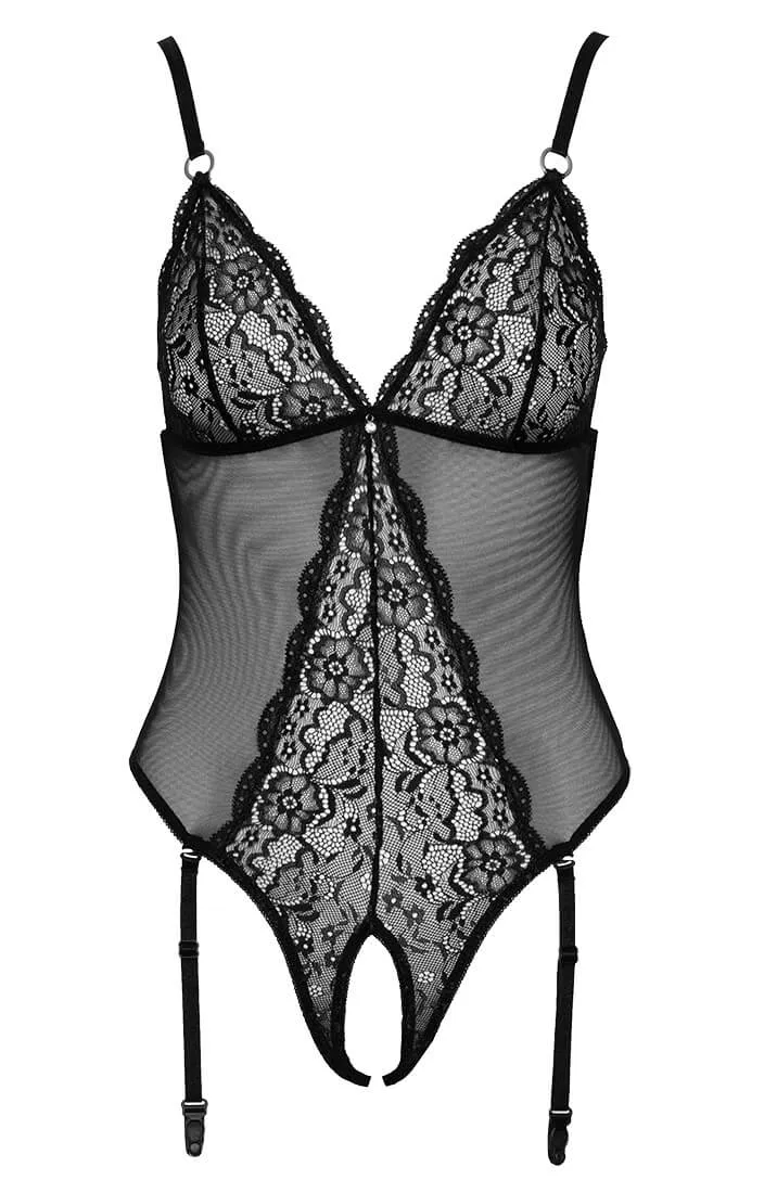 Black crotchless bodysuit - Bedroom Boo