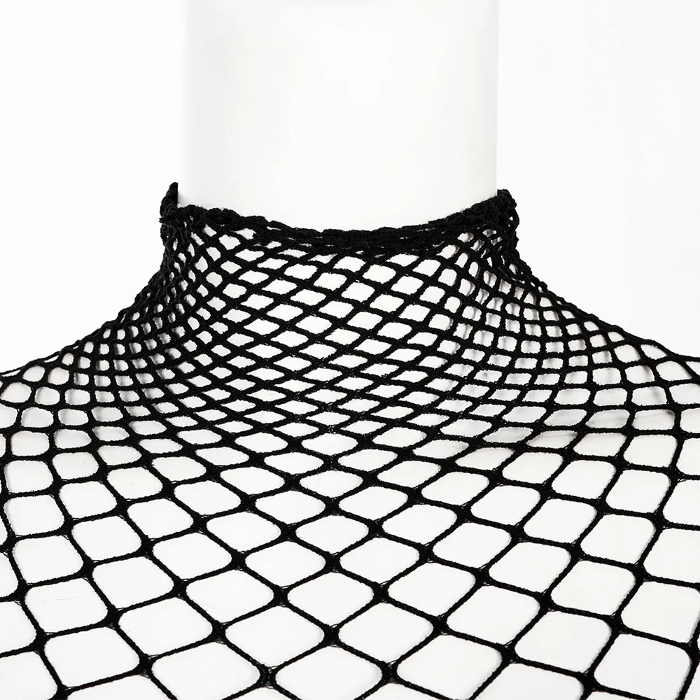 Black Diamond Mesh Bodysuit - Edgy and Stylish
