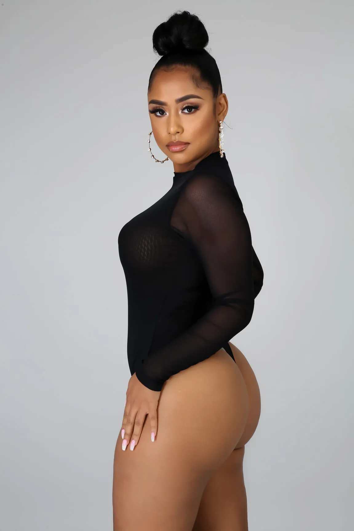 BLACK SHEER BODYSUIT